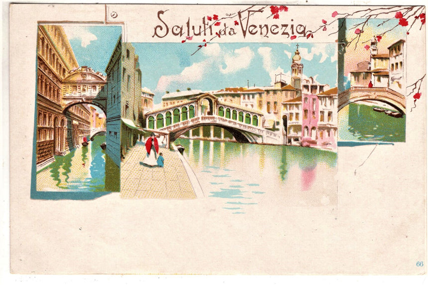 Cartolina antica Venezia Saluti da Venezia