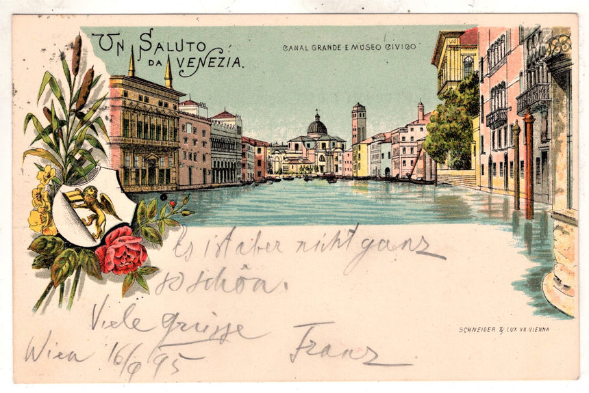 Cartolina antica Venezia Un saluto da Venezia da Wien