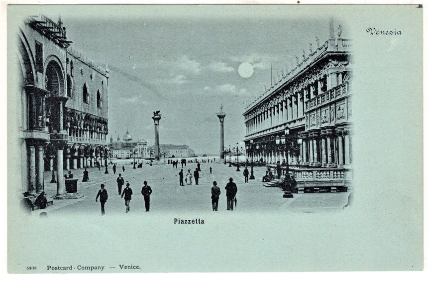 Cartolina antica Venezia Piazzetta