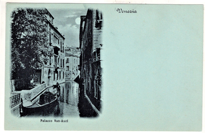 Cartolina antica Venezia palazzo Van Axel