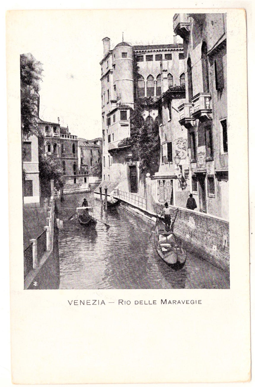 Cartolina antica Venezia Ri9o delle Maravegie