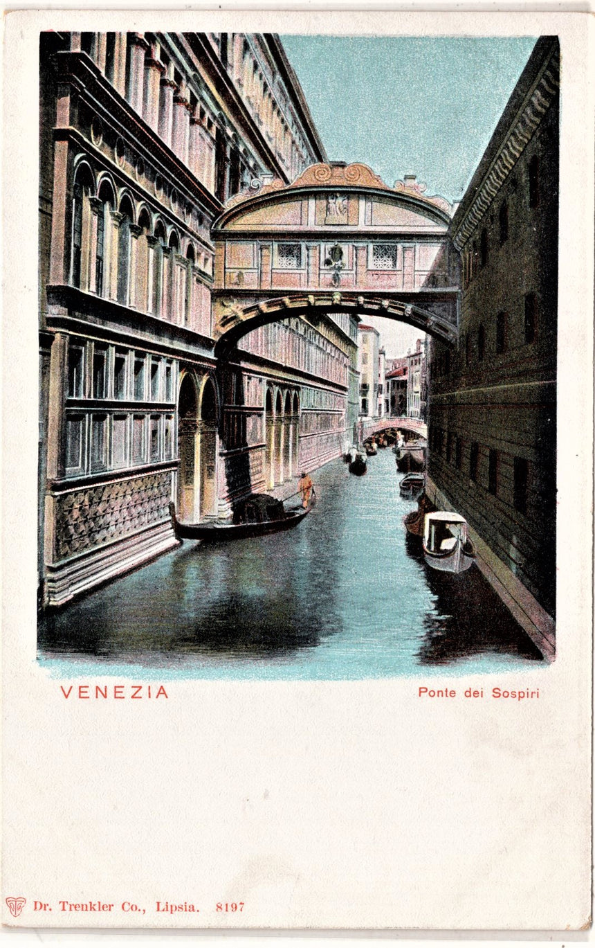 Cartolina antica Venezia Ponte dei Sospiri