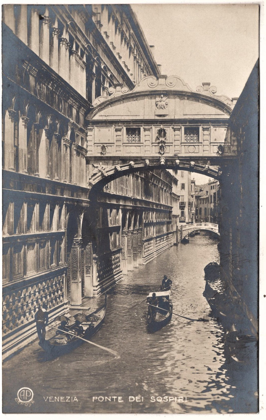 Cartolina antica Venezia Ponte dei Sospiri foto AP.