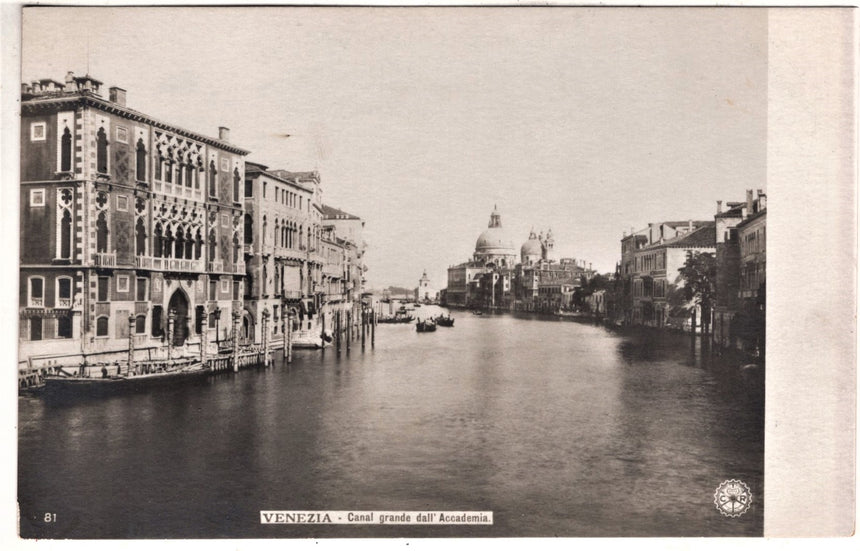 Cartolina antica Venezia Canal Grande fotografia N.P.G.