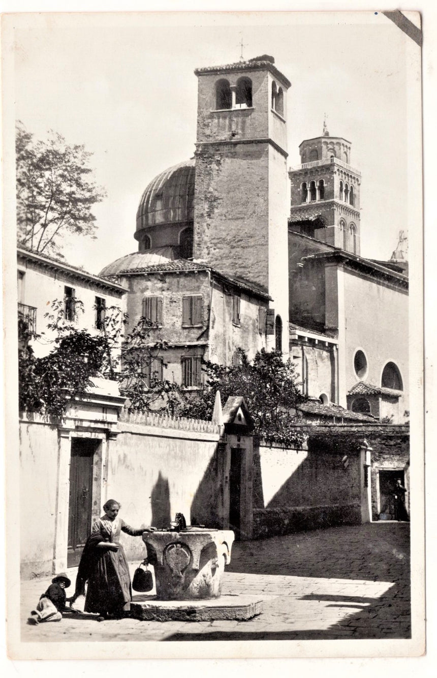 Cartolina antica Venezia corte San Rocco