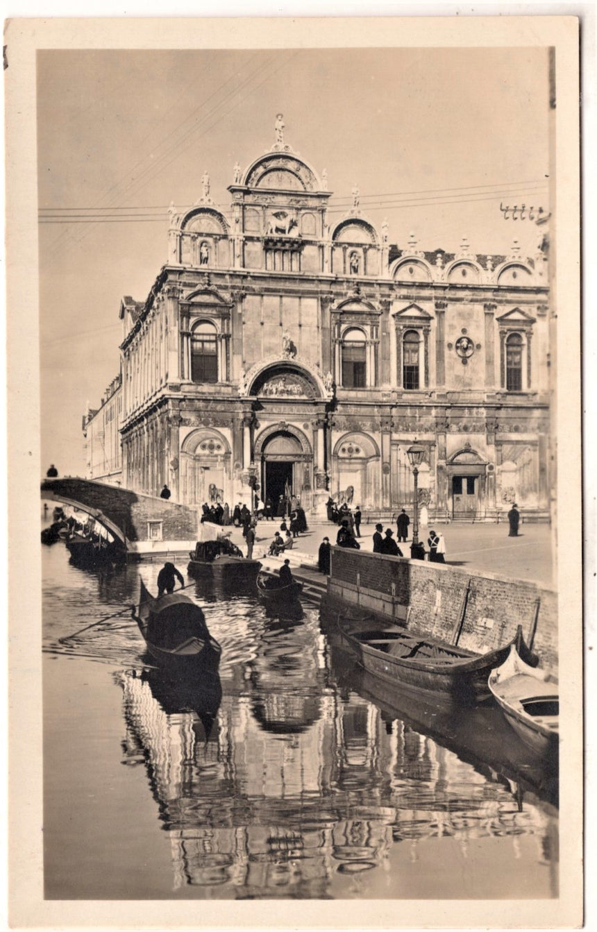 Cartolina antica Venezia Rio dei mendicanti e ospedale civile