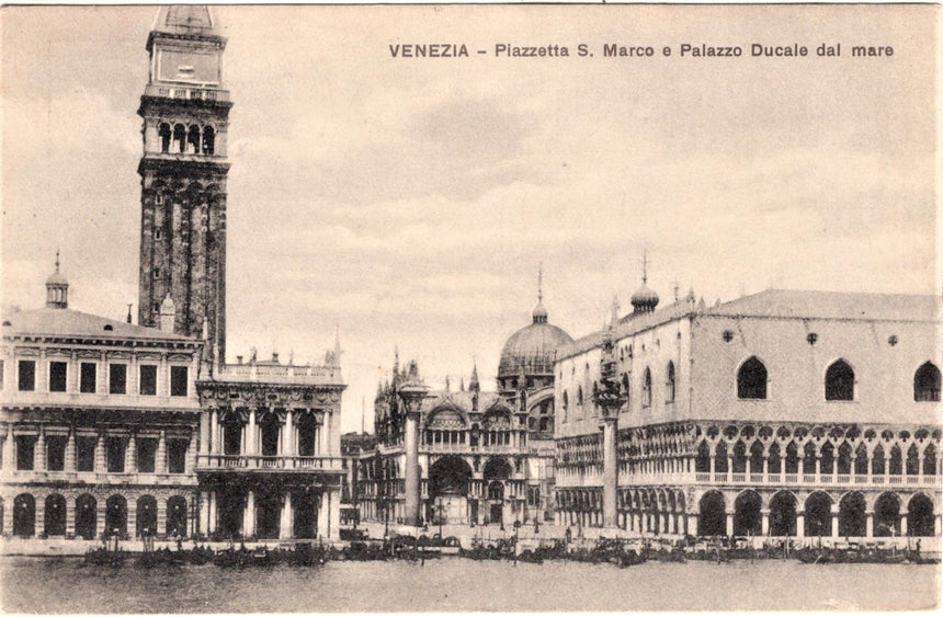 Cartolina antica Venezia S.Marco e palazzo Ducale sped da Pola San Martino