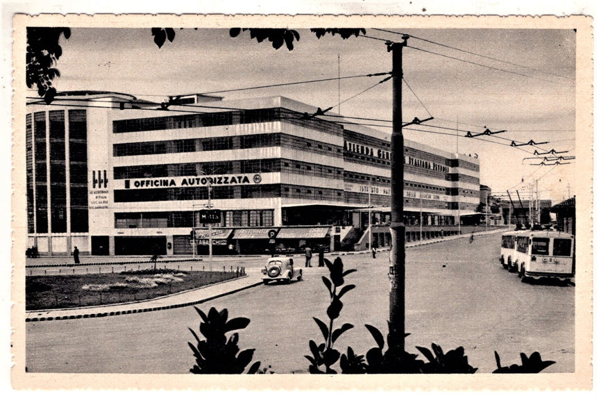 Cartolina antica Venezia piazzale Roma autorimessa