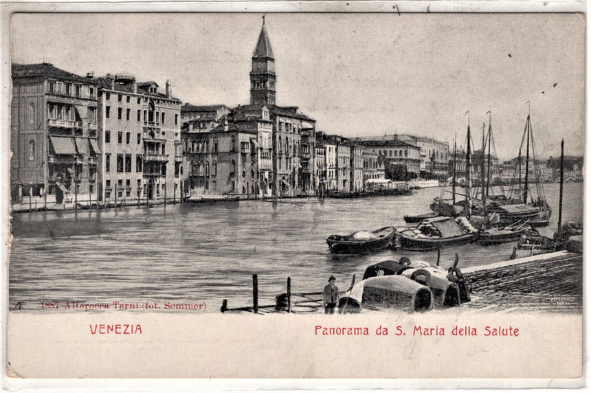 Cartolina antica Venezia panorama da S.Maria della Salute