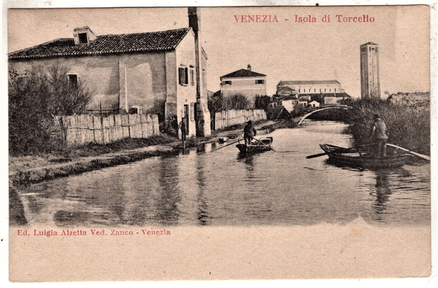 Cartolina antica Venezia isola del Torcello