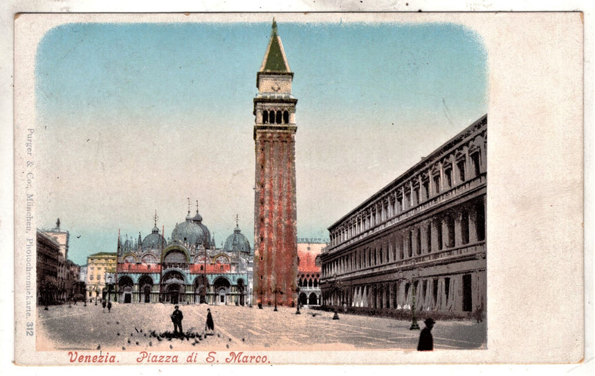 Cartolina antica Venezia piazza San Marco