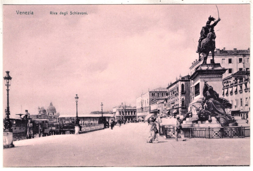 Cartolina antica Venezia riva degli Schiavoni