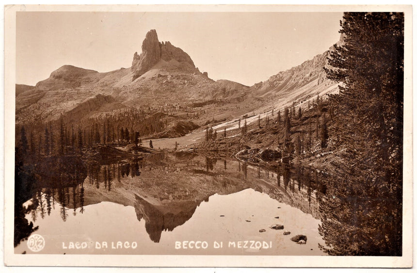 Cartolina antica Cortina cartolina fotografica Becco di Mezzodi