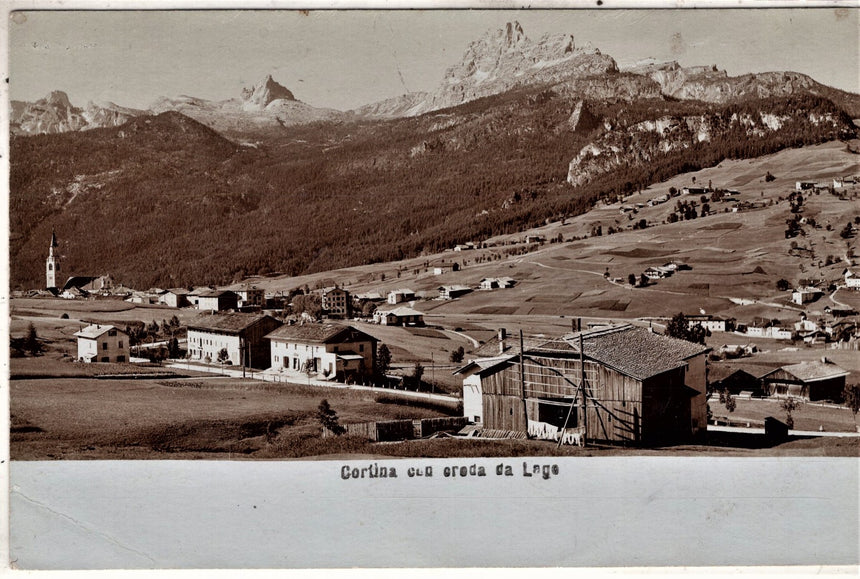 Cartolina antica Cortina cartolina fotografica Croda da Lago