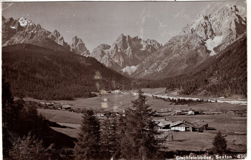 Cartolina antica Cortina cartolina fotografica Fischleinboden Sexten