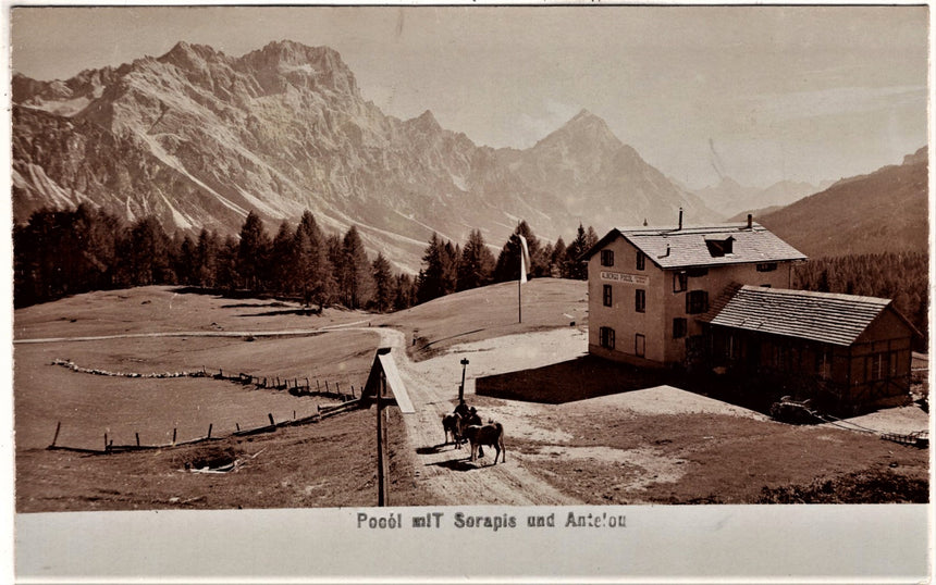 Cartolina antica Cortina albergo Pocol fotografica