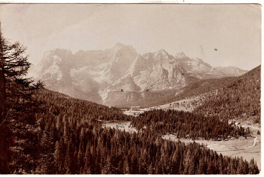 Cartolina antica Cortina Tre Croci Landro