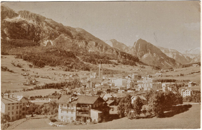 Cartolina antica Cortina panorama fotografica