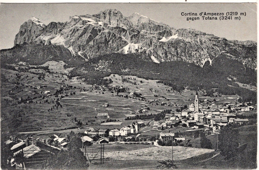 Cartolina antica Cortina d Ampezzo gegen Tofane