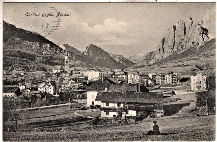 Cartolina antica Cortina gegen Norden
