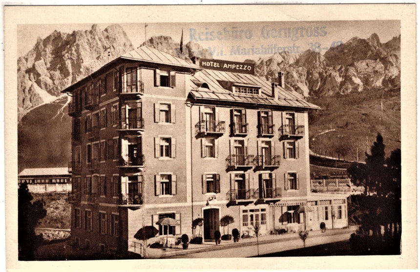 Cartolina antica Cortina Hotel Cortina