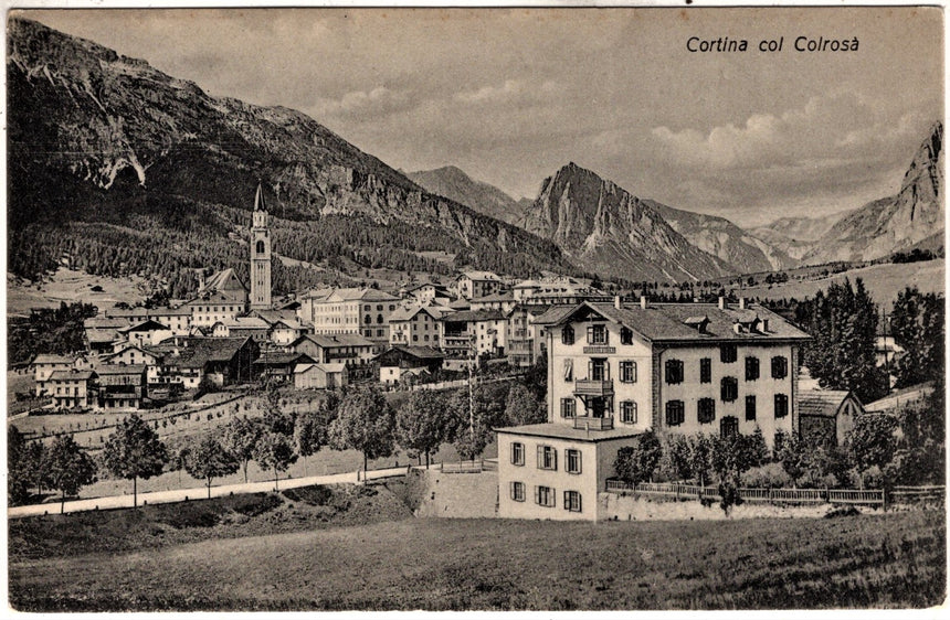 Cartolina antica Cortina Hotel Maioni