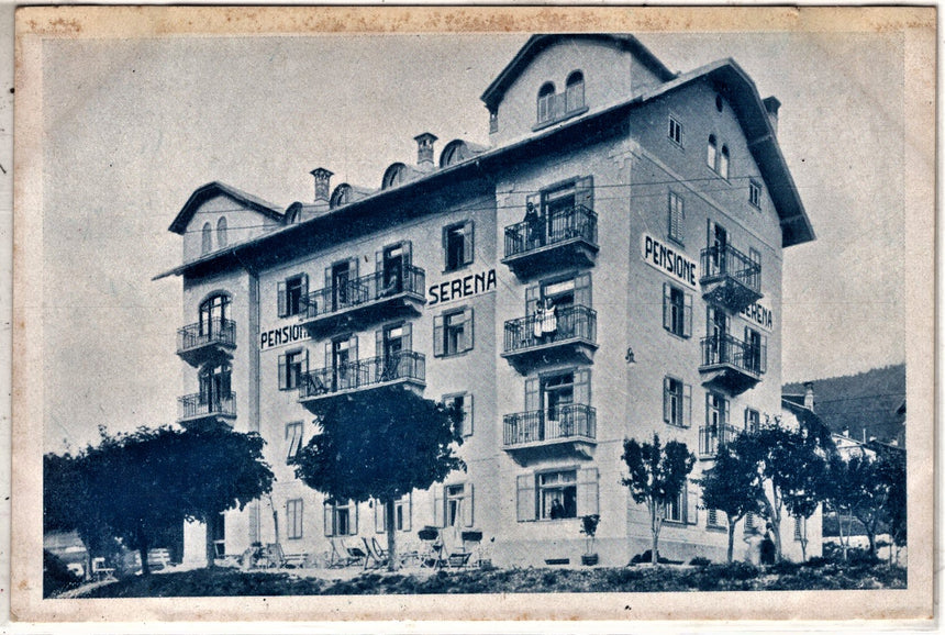 Cartolina antica Cortina Pensione Serena