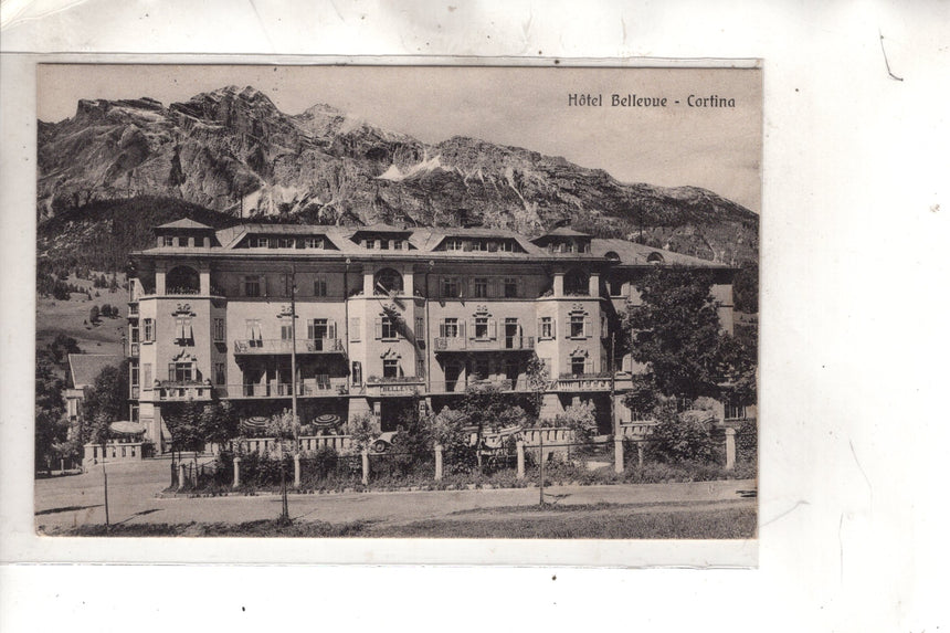 Cartolina antica Cortina Hotel Bellevue