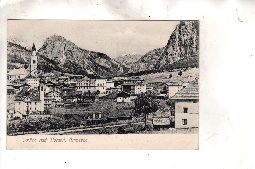 Cartolina antica Cortina panorama