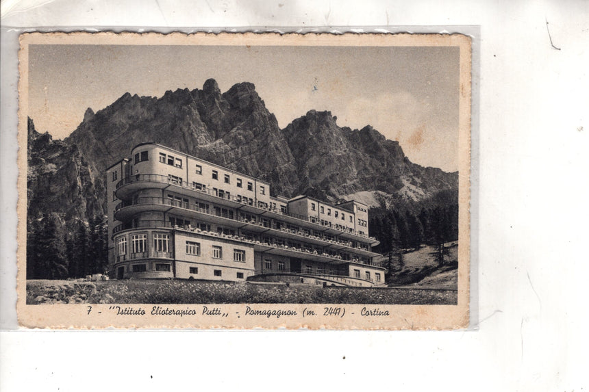 Cartolina antica Cortina Istituto Elioterapico Putti