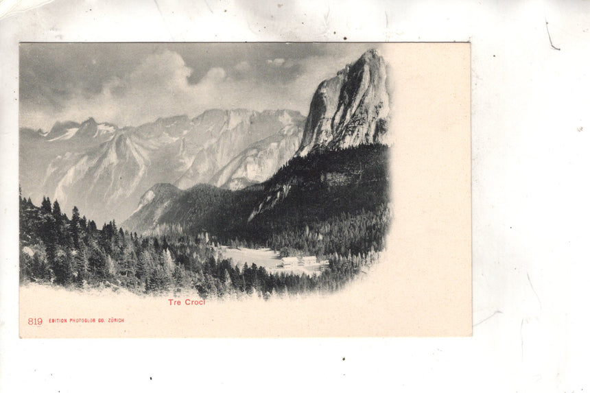 Cartolina antica Cortina Tre Croci