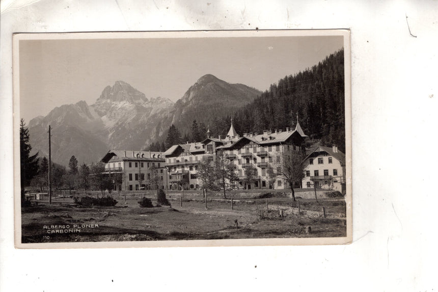 Cartolina antica Cortina Albergo Ploner Carbonin