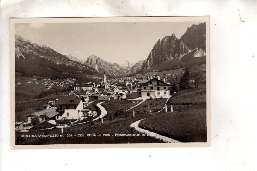 Cartolina antica Cortina d Ampezzo Col Rosa panorama