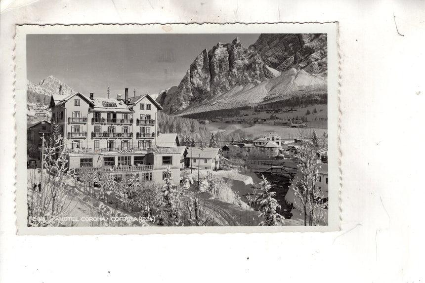 Cartolina antica Cortina Hotel Corona