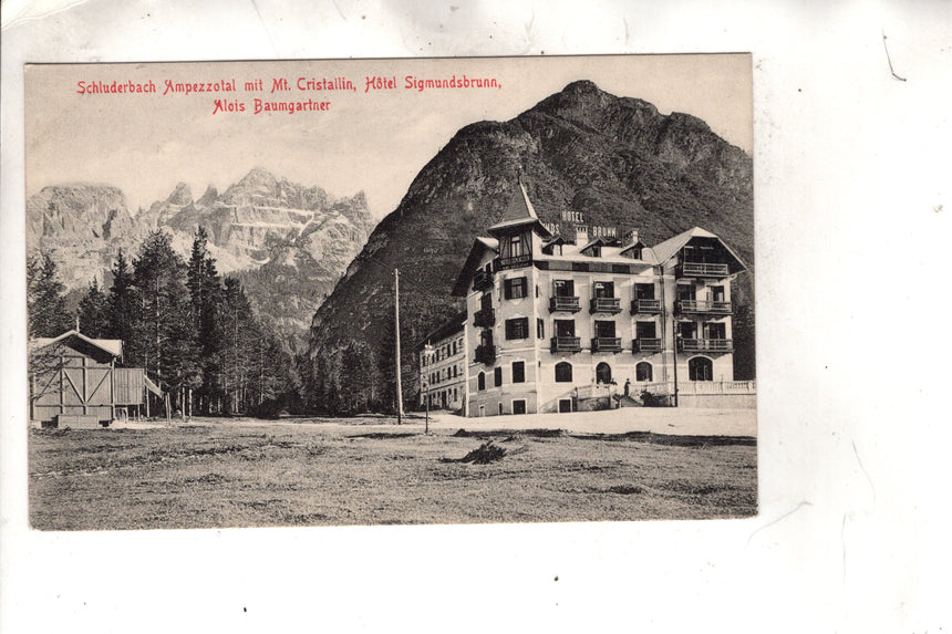 Cartolina antica Cortina Hotel Sigmundsbrunn