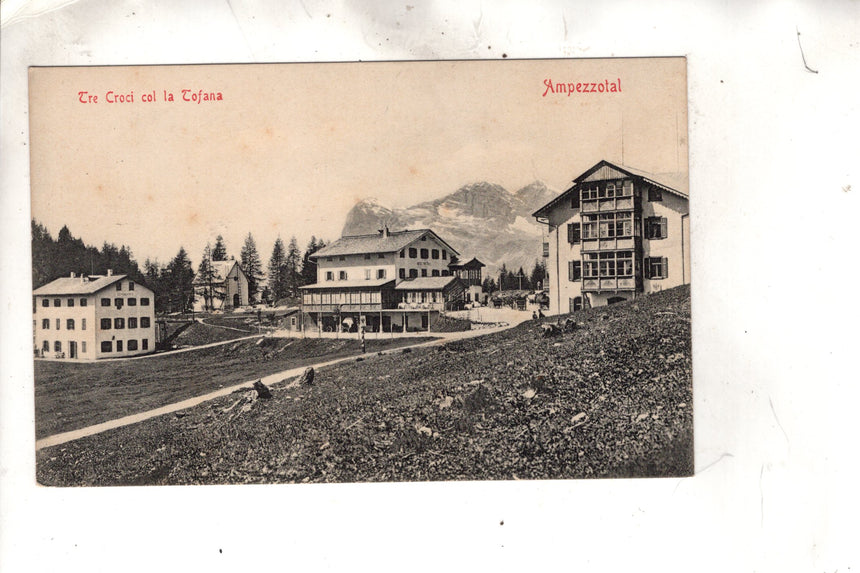 Cartolina antica Cortina Hotel Tre Croci