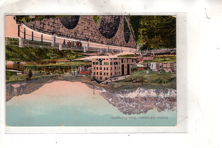 Cartolina antica Cortina d Ampezzo casa Franceschi