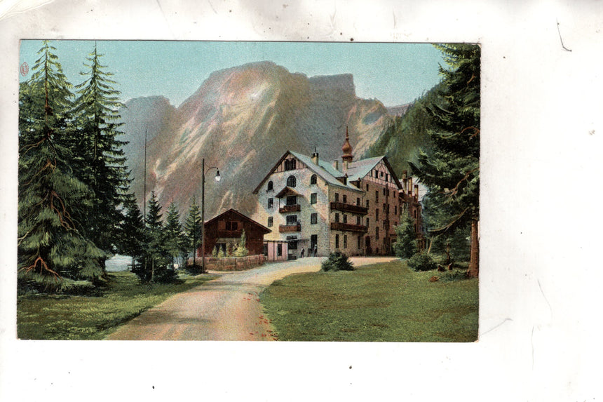 Cartolina antica Cortina Hotel Wildsee Prags