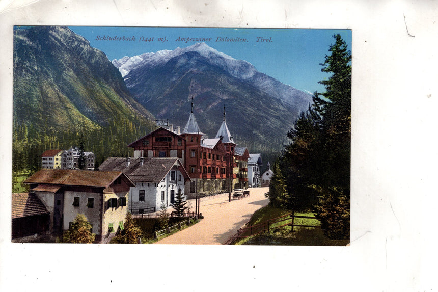 Cartolina antica Cortina Schluderbach Dolomiten