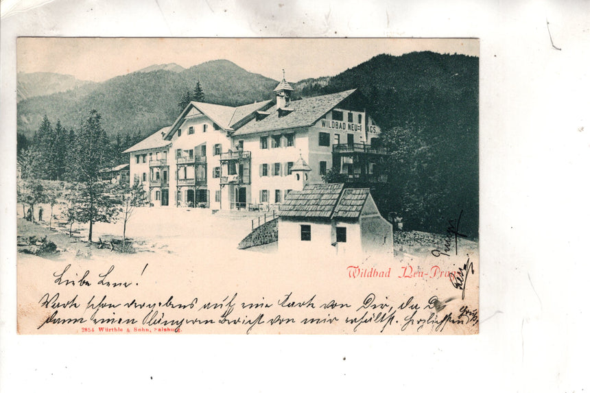 Cartolina antica Cortina Wildbad Neuprags Tirol