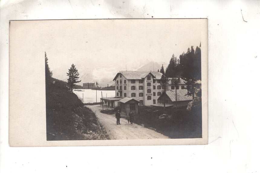 Cartolina antica Cortina Misurina Vecellio hotel Misurina