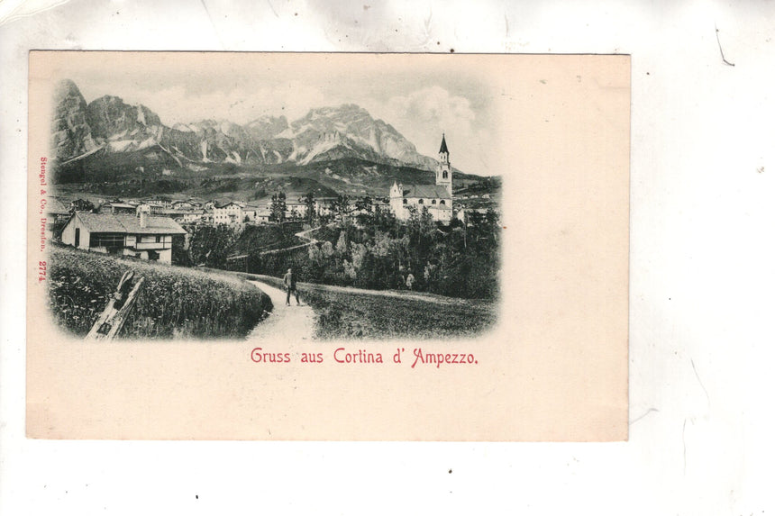 Cartolina antica Cortina Gruss aus Cortina d Ampezzo