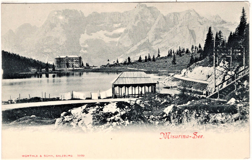 Cartolina antica Cortina Misurina See