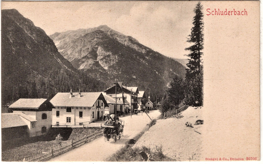 Cartolina antica Cortina Schluderbach