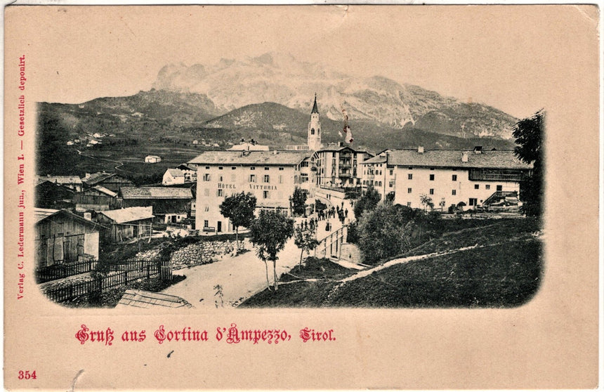 Cartolina antica Cortina Gruss aus Cortina d Ampezzo Tirol