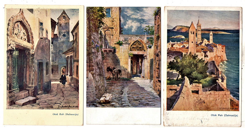 Cartolina antica Otok Rab Dalmazia Croazia