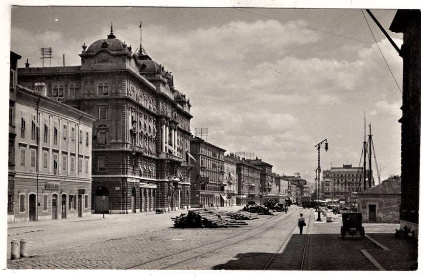 Cartolina antica Fiume panorama