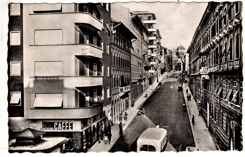 Cartolina antica Fiume via G.Parini spedita suora superiora ospizio