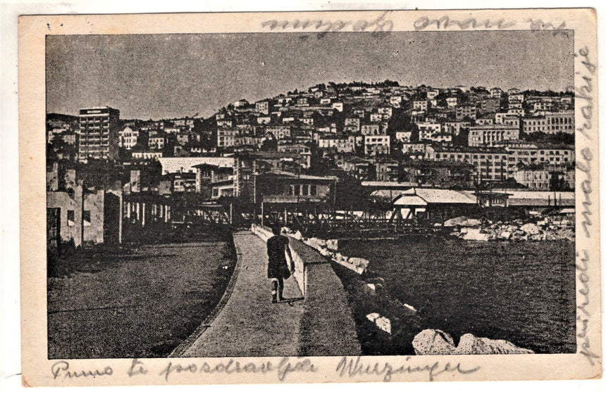 Cartolina antica Fiume Rijeka panorama