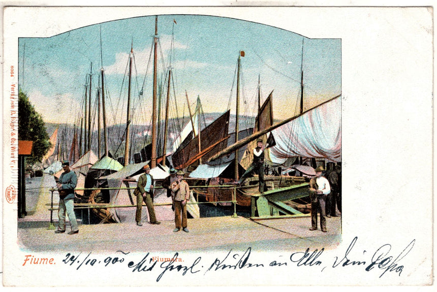 Cartolina antica Fiume fiumara